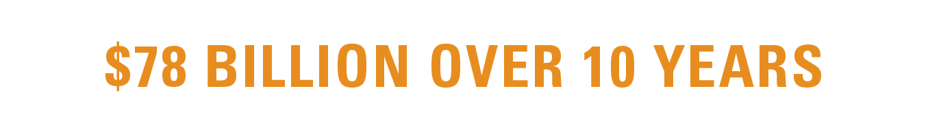 $78 billion in cost savings over 10 years